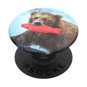 Popsockets Bear with Red Fish Phone Grip